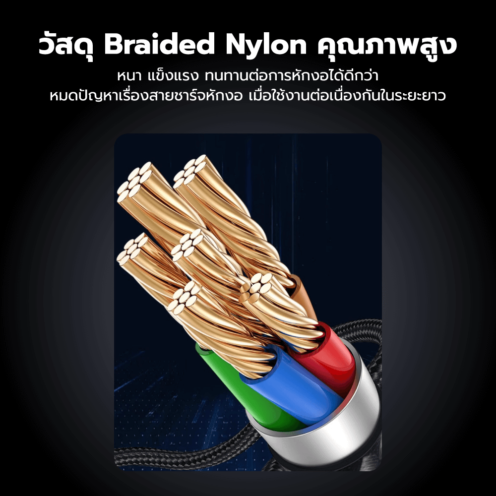 สายชาร์จเร็วแบบแม่เหล็ก ZTEC รุ่น ZC661 USB-C TO USB-C สีดำ THUNDER 5,USB 4 (รองรับการเชื่อมต่อภาพ 16K)_6